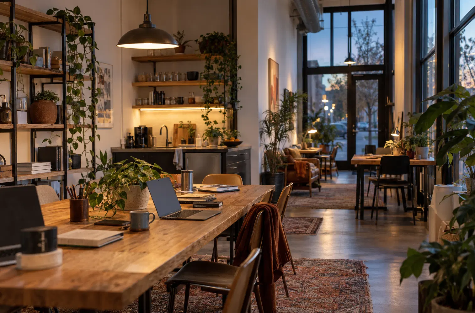 Illustration of workspace businesses and their working space